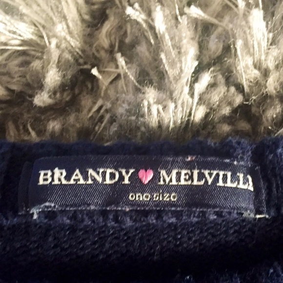 Brandy Melville Navy White Striped Knit Sweater - Picture 5 of 6